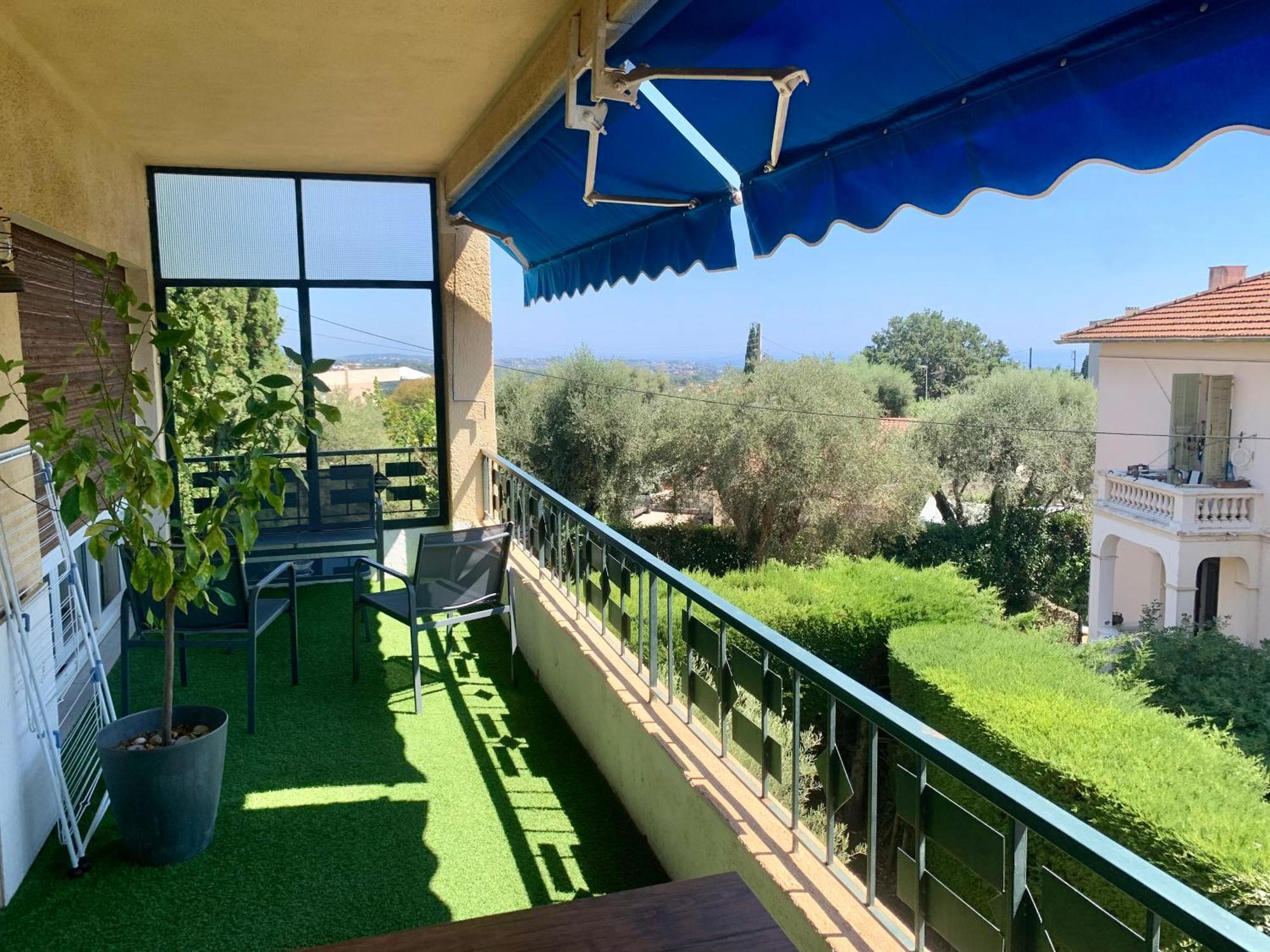 Vence T3 Vue Mer Grande Terrasse Bagian luar foto